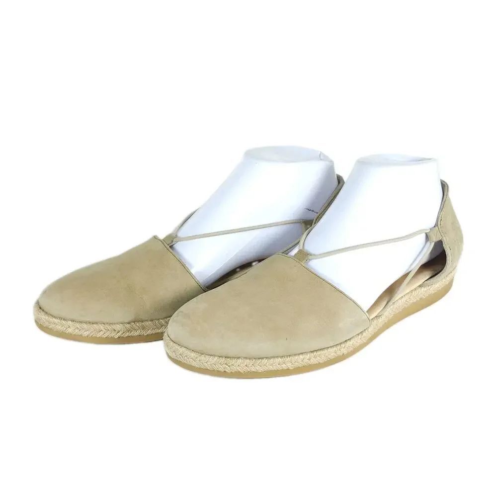 Paul Green Alegra Women's US8,5 Uk6 Beige Soft Suede Espadrille Loafer Shoes